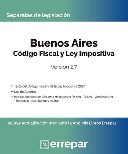 Separata Provinca De Buenos Aires Código Fiscal Errepar