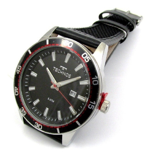 Relogio Technos Masculino Couro Racer Esportivo Original A Prova Dagua Com Garantia De Fabrica E Nota Fiscal 2115mmz/0p