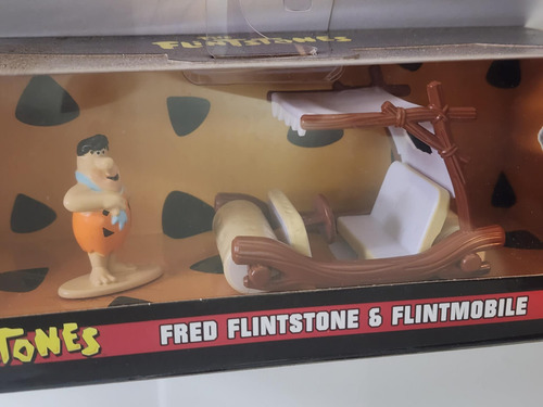 Coche Auto Colección Pedro Picapiedra Flintstone Troncomovil Marrón