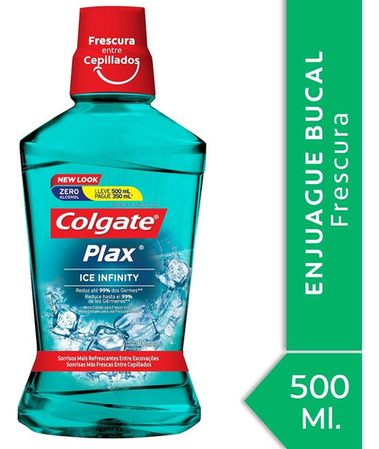 Enjuague Bucal Colgate Plax Ice Infinity Frescura - 500ml