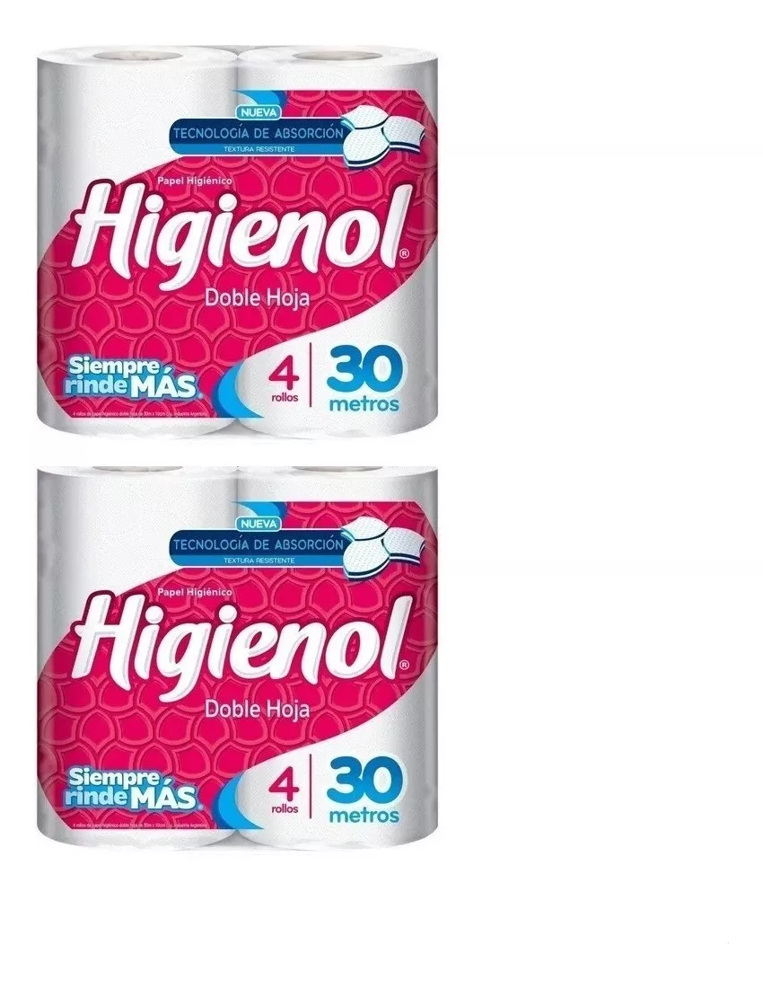 Tercera imagen para búsqueda de papel higienico higienol doble hoja