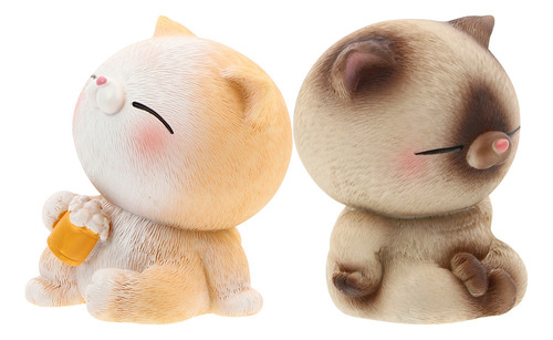 Nuevo Puzle De Adornos Para Gatos Car Toys, 2 Unidades