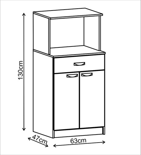 Imagen 4 de 7 de Kit Mueble De Cocina Para Horno Y Microonda - Expansión Uy -