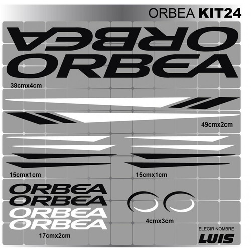 Orbea Kit24 Sticker Calcomania Para Cuadro De Bicicleta Bici