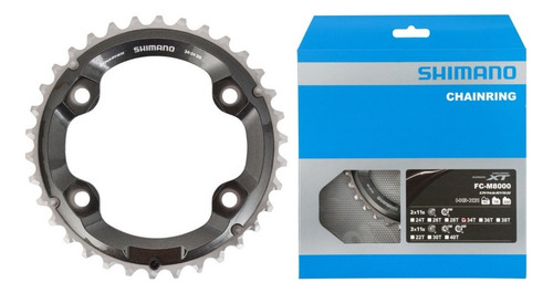 Coronilla Shimano Deore Xt M8000 34t Dientes Biplato 11 Vel