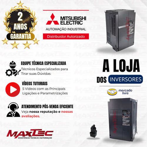Inversor De Frequencia Mitsubishi 25cv 380v E840 Trifásico