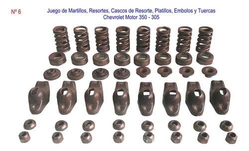 Juego Martillos, Resortes, Platillos Chevrolet 350-305 (6)