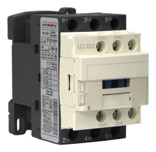 Contactor Lc1d12m7 12a 220v 3p 380v 1nc+1no