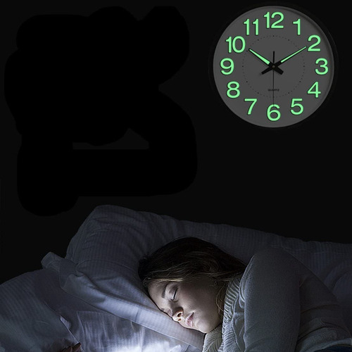 Reloj De Pared,30 Cm Grande Moderno Luminoso Reloj De Pared
