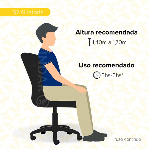 Imagen 5 de 8 de Sillón Oficina Escritorio Indar S7 Cromado Tapizado