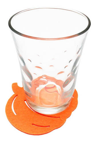 Set De 4 Portavasos De Fieltro Calabaza Halloween
