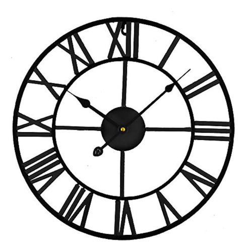 Timelike Reloj De Pared Romano Grande, Reloj De Pared De Met