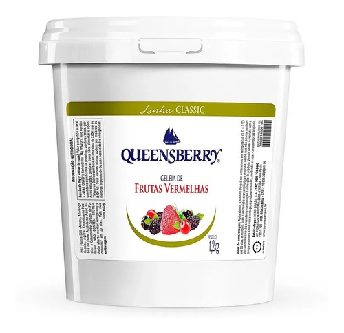 Geleia Queensberry Institucional 1,2kg Frutas Vermelhas
