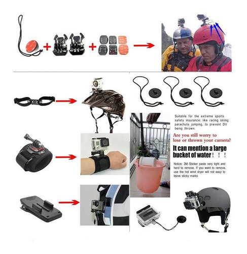 Kit De Acessórios 14in1 Para Gopro Hero5 Black Hero5 Sessio