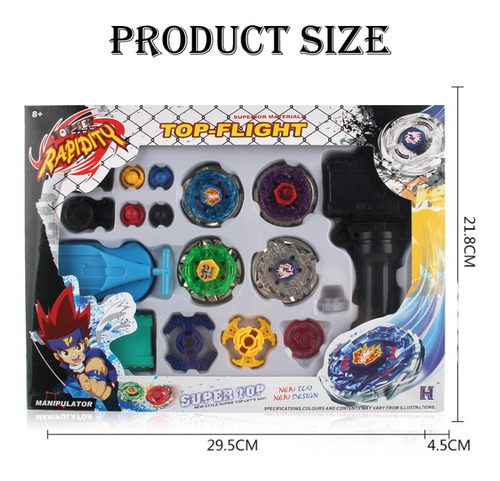 Kit De 4 Trompos Beyblade Metal Fusion Top 2 Con Lanzador