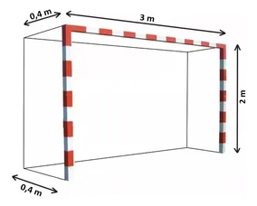2 Red Arco Papi Futbol Futsal 3x2m Hexagono 8cm Hilo 3,3/5mm