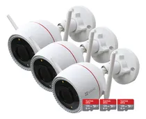 Comprar Kit X3 Camaras De Seguridad Wifi 2k Ezviz + Memorias 128gb