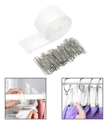Y 10.9 Yard Curtain Tieback Tape With 30 Hooks
