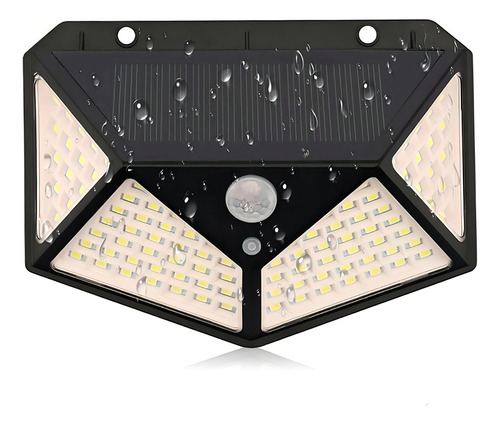 Luminária Solar Parede Crepuscular Sensor Jardim 120 Graus