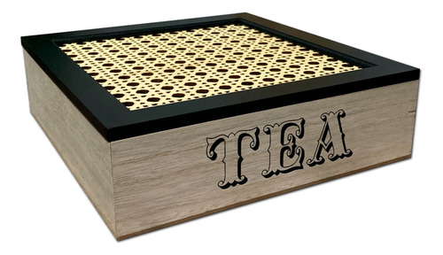 Caja Te Madera 9 Divisiones Tea Tapa Vidrio Pettish Online