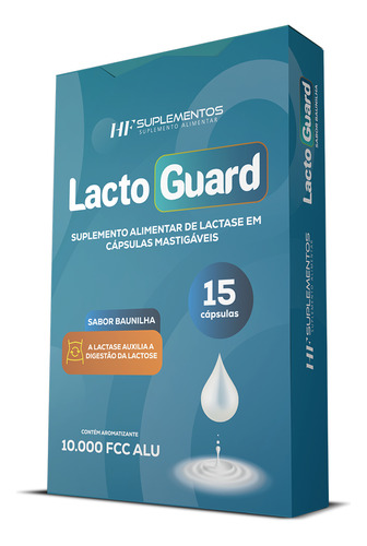 Lacto Guard Lactase 15caps Mastigáveis Sabor Baunilha