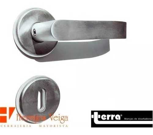 Imagen 3 de 10 de Manija Nova Doble Aluminio T/ Acero Inoxidable Puerta Full