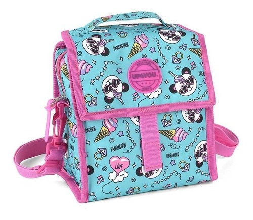 Imagem 6 de 10 de Kit Mochila Feminina Juvenil Panda Trolley Rodinhas G Up4you