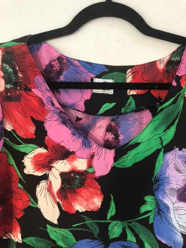 Vestido Floreado Corto Hay Talle Xl Noche Fiesta Elegante