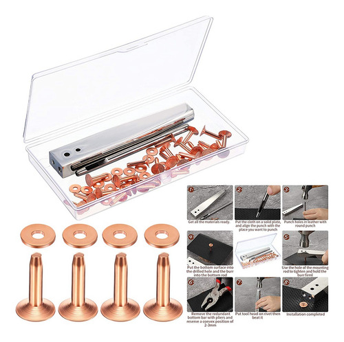 Perforadora De Cuero Con Remaches Y Rebabas De Cobre