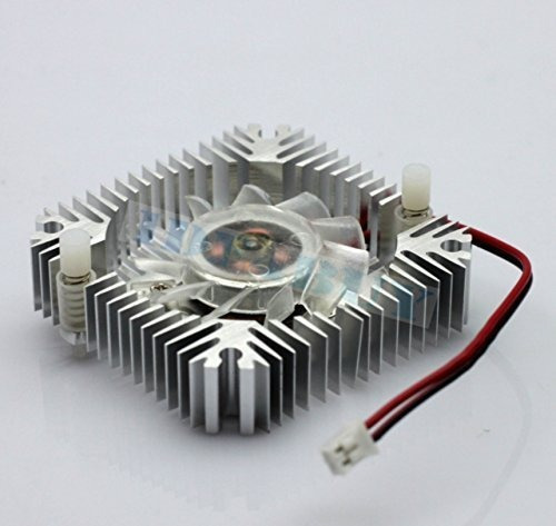 1 Pcs 55mm 2pin Aluminum Snowhite Cooling Fan Heatsink Coole