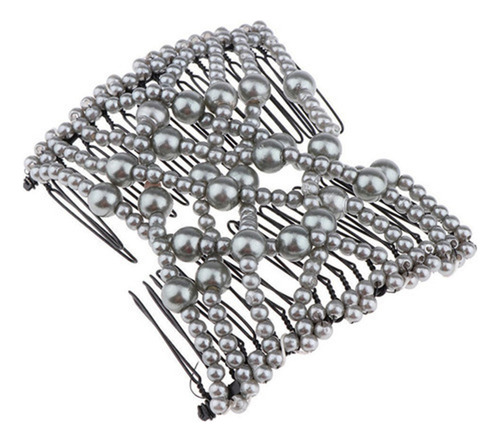 A Perlas Elásticas Mágicas Peinetas De Pelo Dobles Clips Bun