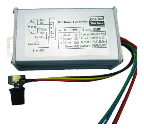 / Controlador De Del Motor De 9v 12v 24v 36v 48v 60v Pwm Dc