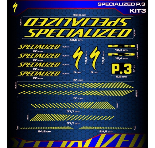 Calcomania Specialized Bici P.3-3 Downhill Sticker Pegatina