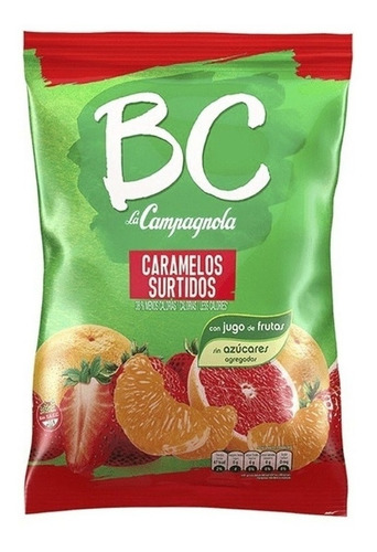 Caramelos BC sin azúcar y sin tacc sabor frutal 418g