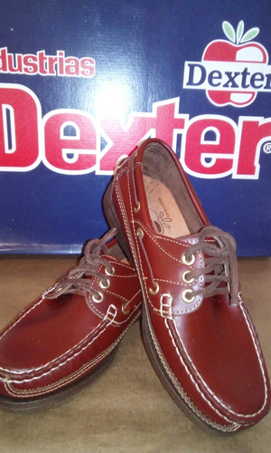 Zapatos Tipo Sebago Unisex Cuero Piel Marrón Talla 38 Dexter