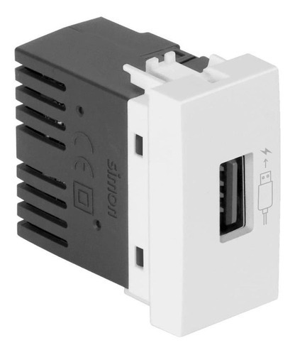 Módulo Tomada Usb 2.1a Turbo Bivolt - Simon 30/35 (13249) Cor Branco