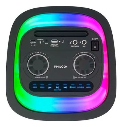 Torre De Sonido Philco Tp6500 4500w Función Karaoke (Reacondicionado)