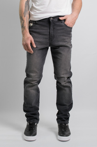 Jean Hombre Bross Pantalón Regular Fit Elastizado Localizado