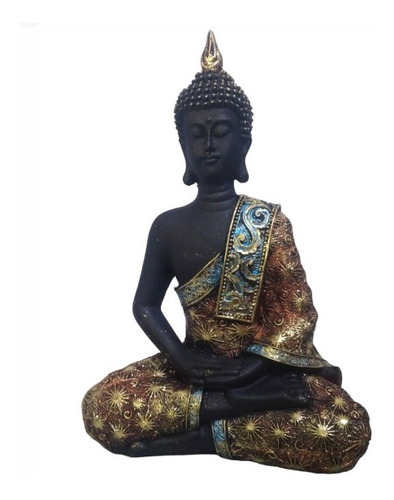 Buda Tailandés Sentado Escultura Resina , Mesa Decoración