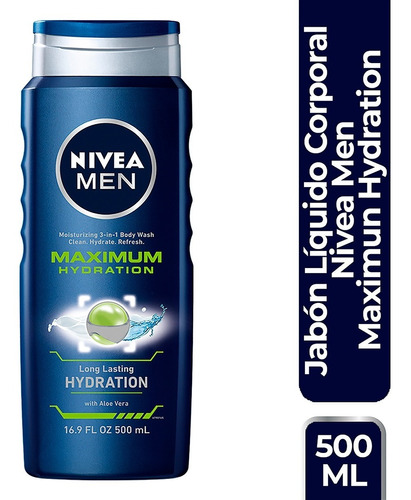 Jabón Corporal Líquido Nivea Men Maximum Hydration 500 Ml