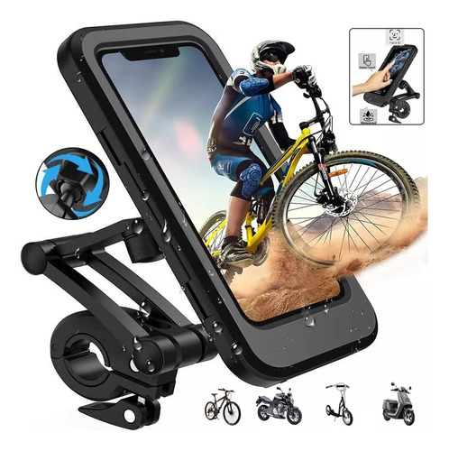 Base Soporte Para Teléfono Moto Bicicleta Impermeable 360º