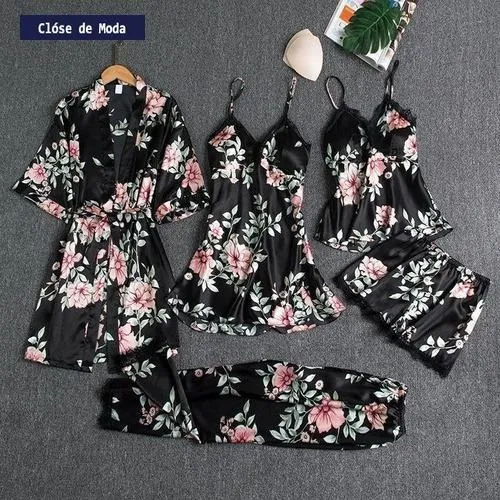 Conjunto De Pijamas De Satén Conjuntos De Pijamas De Novia