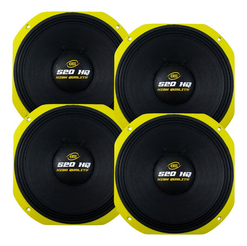 4 Woofers 10 Pol 4 Ohms E-520 Hq High Quality Eros 2080 Rms