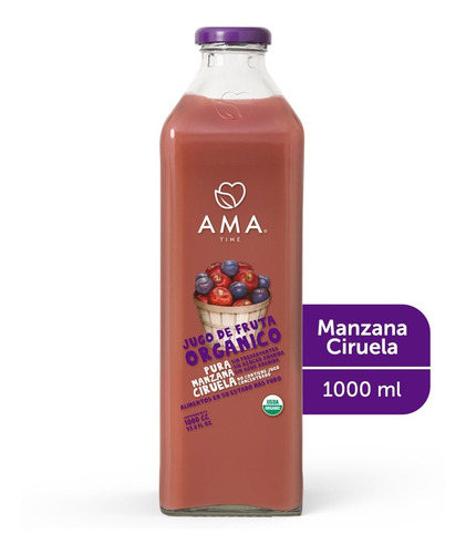 Ama Jugo Manzana Ciruela Organico 1lt