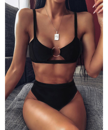Conjunto De Traje De Baño Acolchado Para Mujer, Traje De Bañ