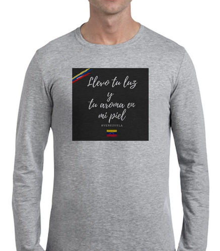 Remera De Hombre Venezuela Frase Llevo Tu Luz Cultura Ml