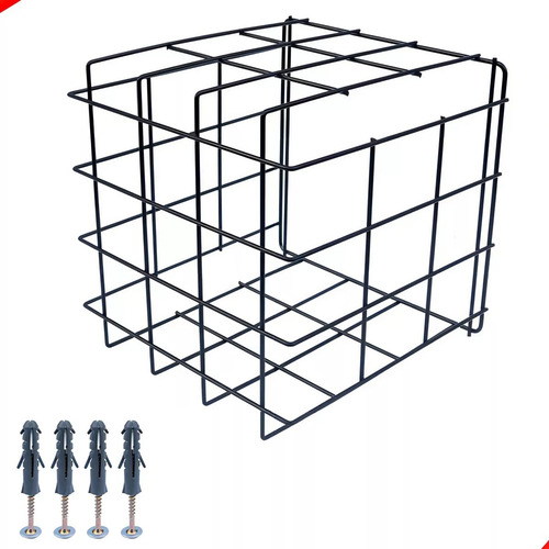 Kit Com 02 Grades Gaiolas Proteções De Câmeras De Segurança