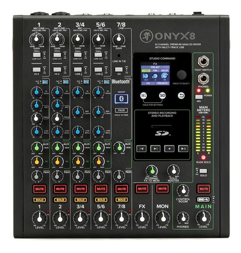 Consola Mixer 8 Can Mackie Onyx8 Analógica Usb Sd Bt Oferta