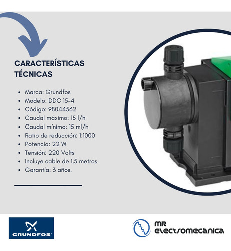 Imagen 5 de 10 de Bomba Dosificadora Grundfos Ddc 15-4 Ar-pv/t/c-f-31i002LG