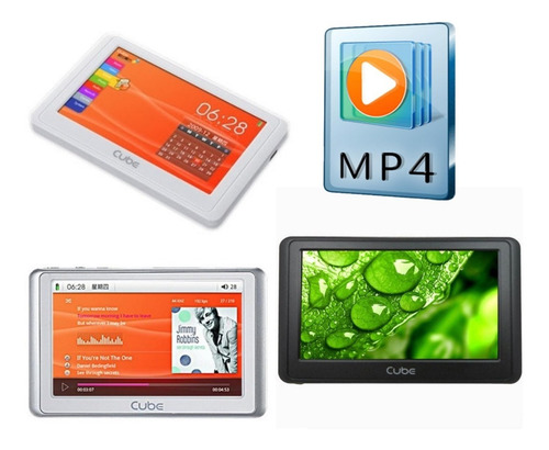 Imagen 6 de 6 de Mp4 8gb Cube B39 Pantalla 4.3p Media Player H.264 Hd W9
